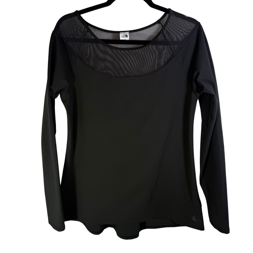 The North Face FlashDry Black Mesh Yoke Long Sleeve Rash Guard Medium WR799573